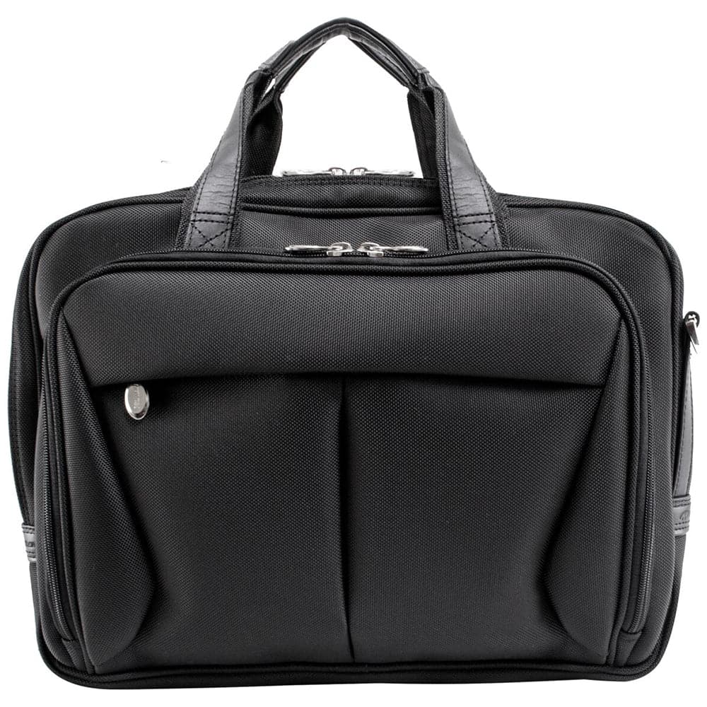 McKlein USA Pearson 17" Nylon Expandable Double Compartment Laptop Briefcase