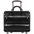 McKlein USA Franklin17" Leather Patented Detachable Wheeled Laptop Briefcase